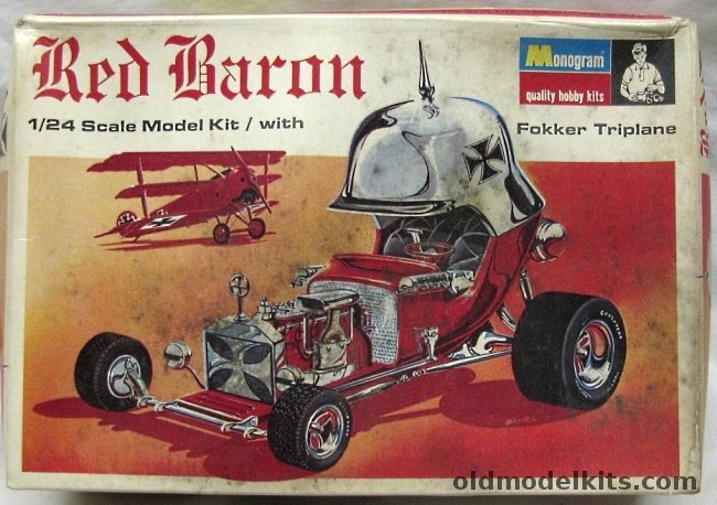 Monogram 1/24 Red Baron Show Car and Fokker DR-1 Triplane, PC212-200 plastic model kit